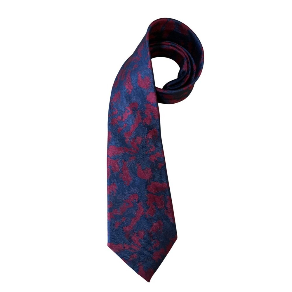 VTG ADOLFO Couture Abstract Blue&red Neck Tie Designer Professional 57x3.75in